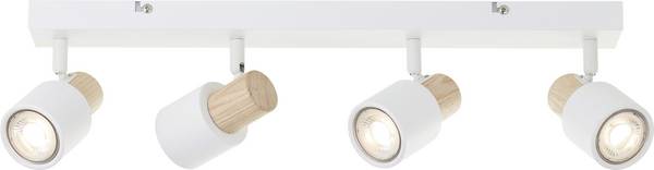 Brilliant Pini 10147/75 Plafondlamp Spaarlamp GU10   Wit, Hout