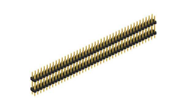 Fischer Elektronik Male header (standaard) Aantal rijen: 2 SLY608182G 10 stuk(s)-0