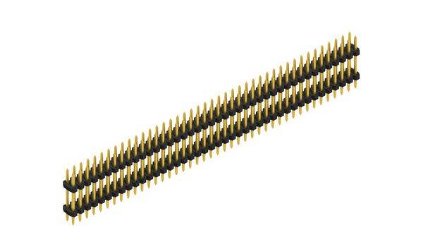 Fischer Elektronik Male header (standaard) Aantal rijen: 2 SLY608184G 10 stuk(s)