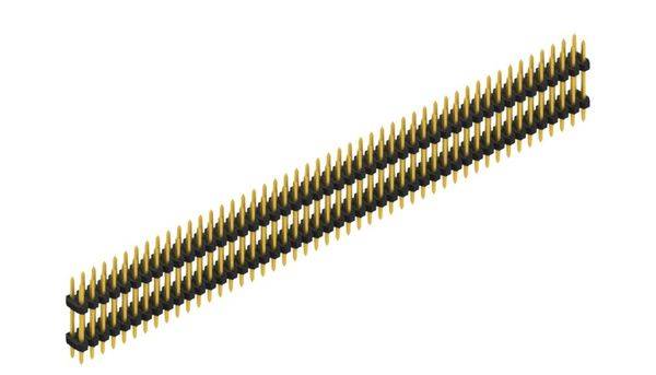 Fischer Elektronik Male header (standaard) Aantal rijen: 2 SLY608196G 10 stuk(s)
