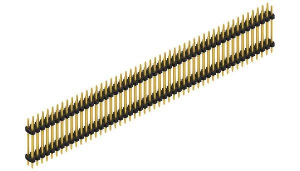 Fischer Elektronik Male header (standaard) Aantal rijen: 2 10063189 10 stuk(s)