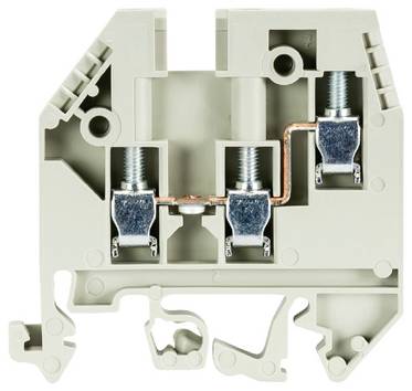 Wieland Electric 57.504.5055.0 Duo-doorgangsklem 6 mm Schroeven  Grijs 100 stuk(s)
