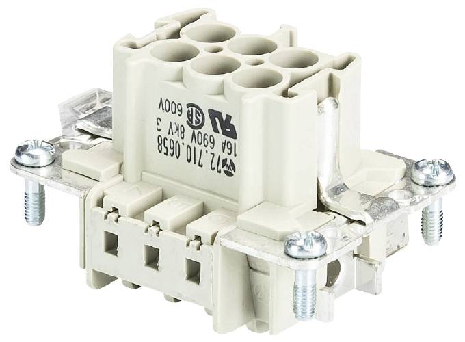 Een elektrische aansluitklem met meerdere geleideraansluitingen en schroefverbindingen, geschikt voor industriële toepassingen.