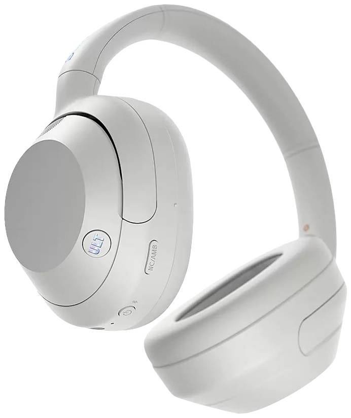Draadloze witte over-ear koptelefoon met gladde, afgeronde vormen en een gepolijst, modern design.