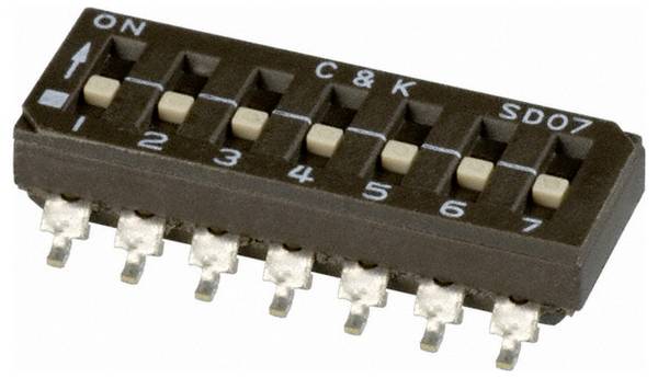 C & K Switches SD07H0SB DIP Switch SD Series DIP-schakelaar Aantal polen 7 1 stuk(s) Tube