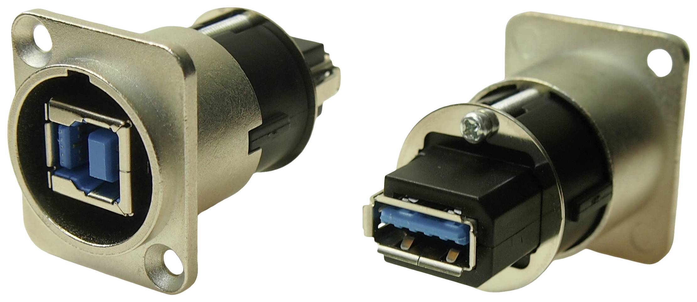CLIFF CP30107 Adapter; FT; recht; met aarding; USB 3.0; metaal; 19x24mm - 1 stuk