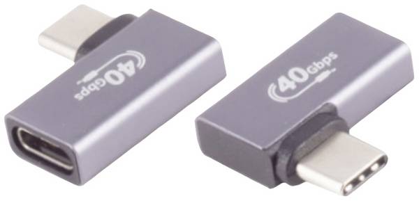 BKL Electronic  10080135 USB-C-adapter, 4.0, 90° hoek links/rechts, Pro Adapter, haaks  1 stuk(s)