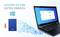 Een laptop toont een back-upprogramma. Tekst: 'Maak eenvoudig een back-up van uw gegevens'. Afgebeeld zijn USB-stick, externe harde schijf en pictogrammen.