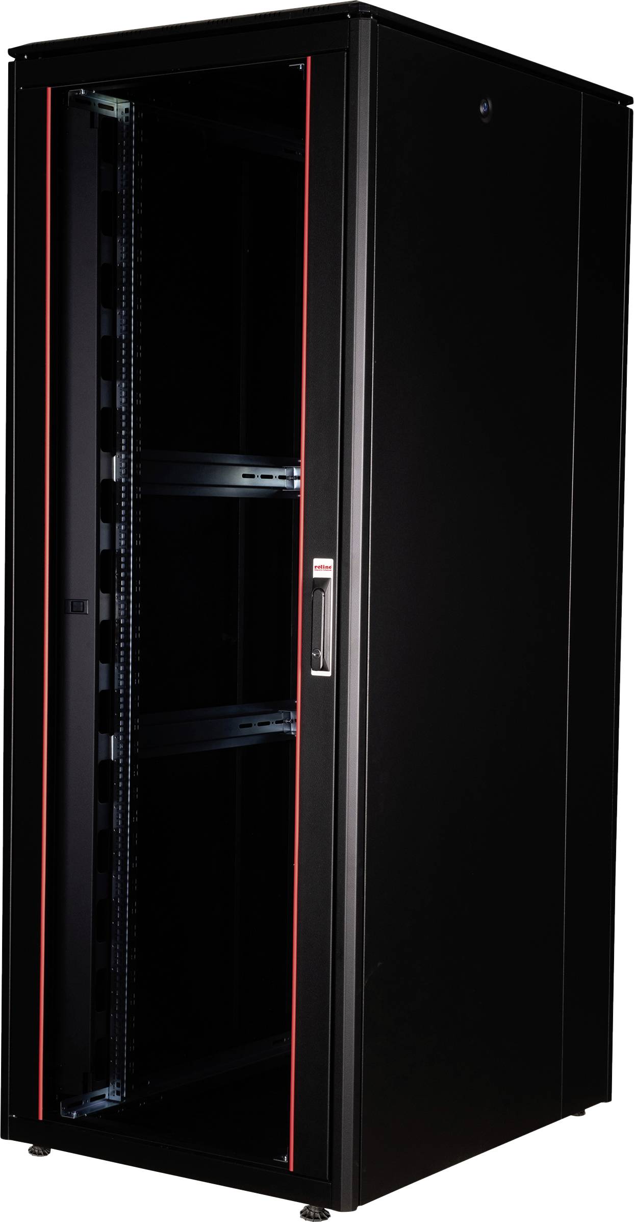 ROLINE 19-inch netwerkkast Pro 42 U , 800x1000 BxD Glazen deur zwart
