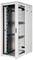 Metalen kast met open voorkant, geschikt voor de montage van netwerkapparatuur of servers. Voorzien van montagegeleiders.