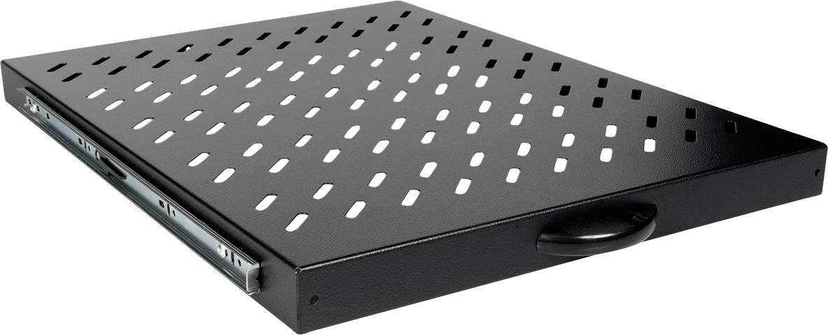 ROLINE 19-inch plank 1 U , Uitschuifbaar 550mm diep 25 kg zwart-0