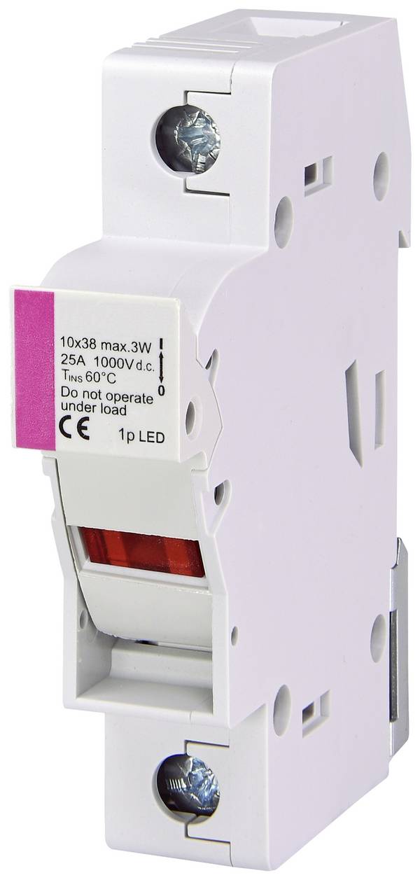 ETI Elektrotechnik 002540211 EFH 10 DC 1p LED Zekeringhouder Met statusaanduiding Geschikt voor Buiszekering 10.3 x 38 mm 25 A 1000 V 1 stuk(s)