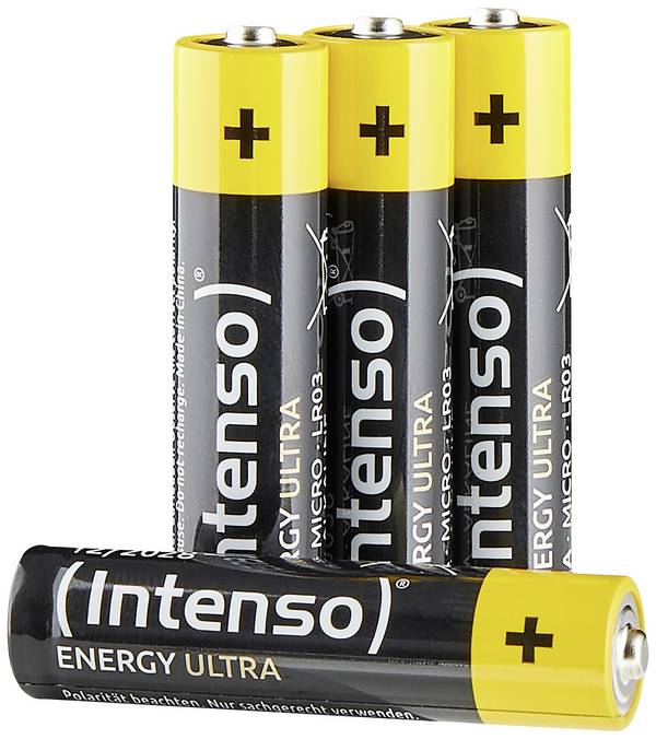 Intenso 7501414 AAA batterij (potlood) Alkaline 1250 mAh 1.5 V 4 stuk(s)