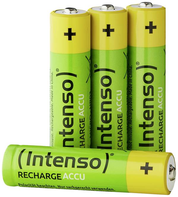 Intenso 7505214 Oplaadbare AAA batterij (potlood) NiMH 1000 mAh 1.2 V 4 stuk(s)