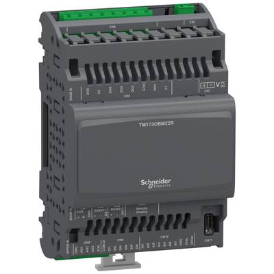 Industriemodule van Schneider Electric, model TM1730BM22R, toont aansluitpoortopties voor besturingstoepassingen in apparaten.