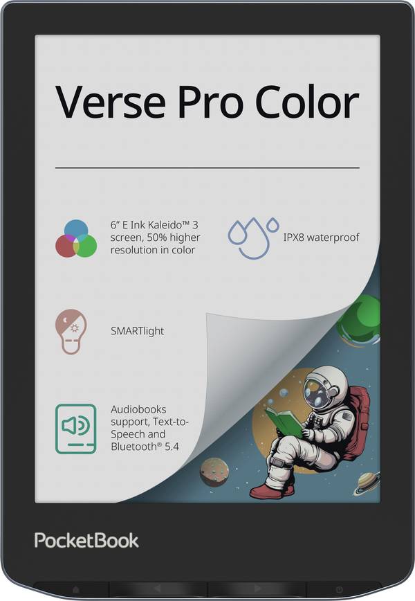 PocketBook Verse Pro Color eBook-reader 15.2 cm (6 inch) Grijs
