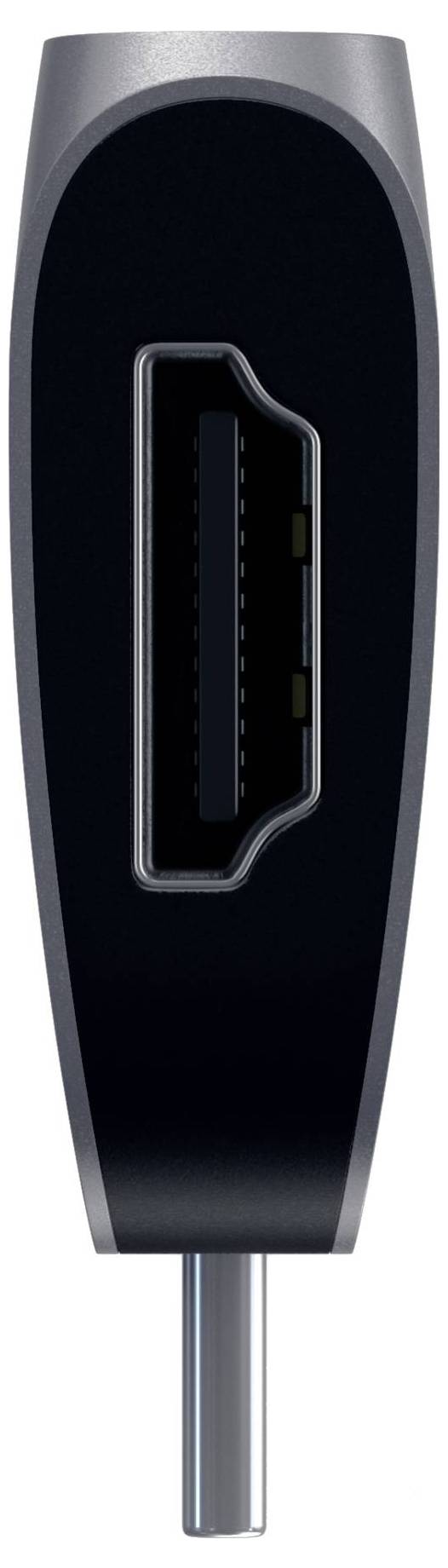 HDMI-kabelstekker, zwart, bovenaanzicht. Geschikt voor het aansluiten van audio- en videoapparatuur op tv's of monitors.