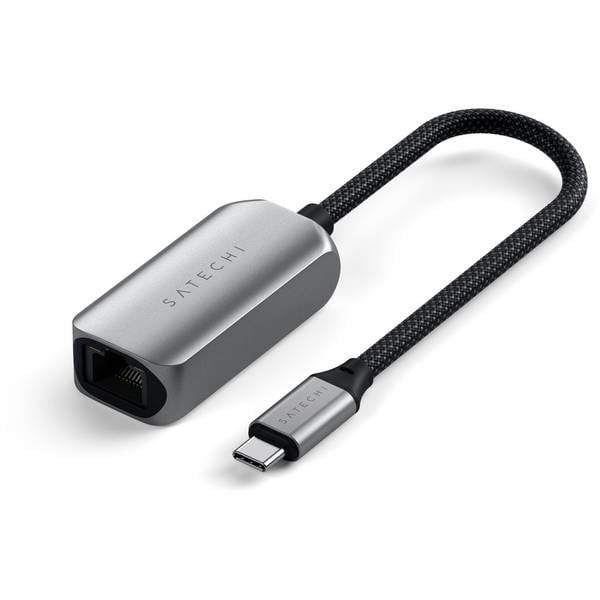 Satechi USB-C Adapter [1x USB-C stekker - 1x Gigabit-LAN (1/2.5 Gbit/s)] ST-AE25M 0.1 m