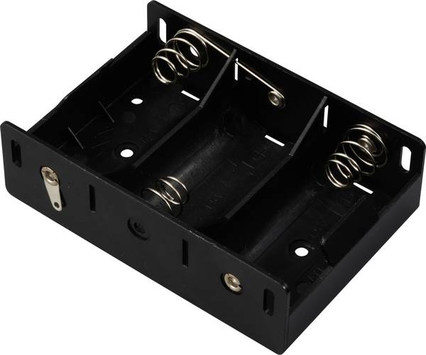 TRU COMPONENTS TC-13220480 Batterijhouder Aantal cellen: 3 D (mono) Soldeeraansluiting (l x b x h) 105 x 72 x 31 mm