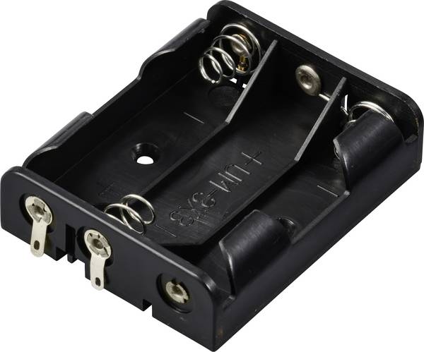 TRU COMPONENTS TC-13220532 Batterijhouder Aantal cellen: 3 AA (penlite) Soldeeraansluiting (l x b x h) 60 x 48 x 16 mm
