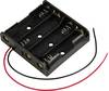TRU COMPONENTS TC-13220632 Batterijhouder Aantal cellen: 4 AA (penlite) Kabel (l x b x h) 61.5 x 57 x 14.6 mm