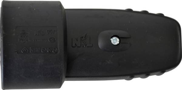 N & L 11390 Koppeling met randaarde Rubber 230 V Zwart IP20