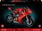 De afbeelding toont de verpakking van een LEGO Technic model van de Ducati Panigale V4 S, een rode motorfiets met gedetailleerde weergave.
