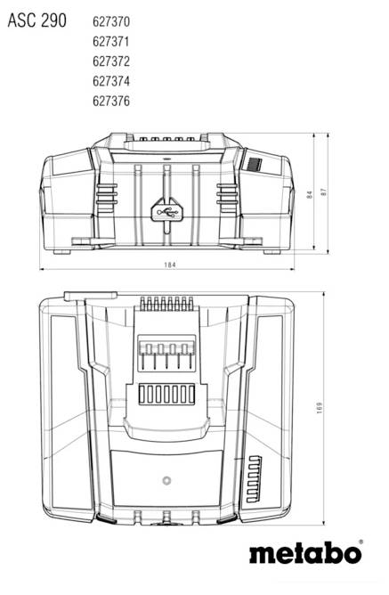 Metabo 627370000 ASC 290 Acculader voor gereedschap-1