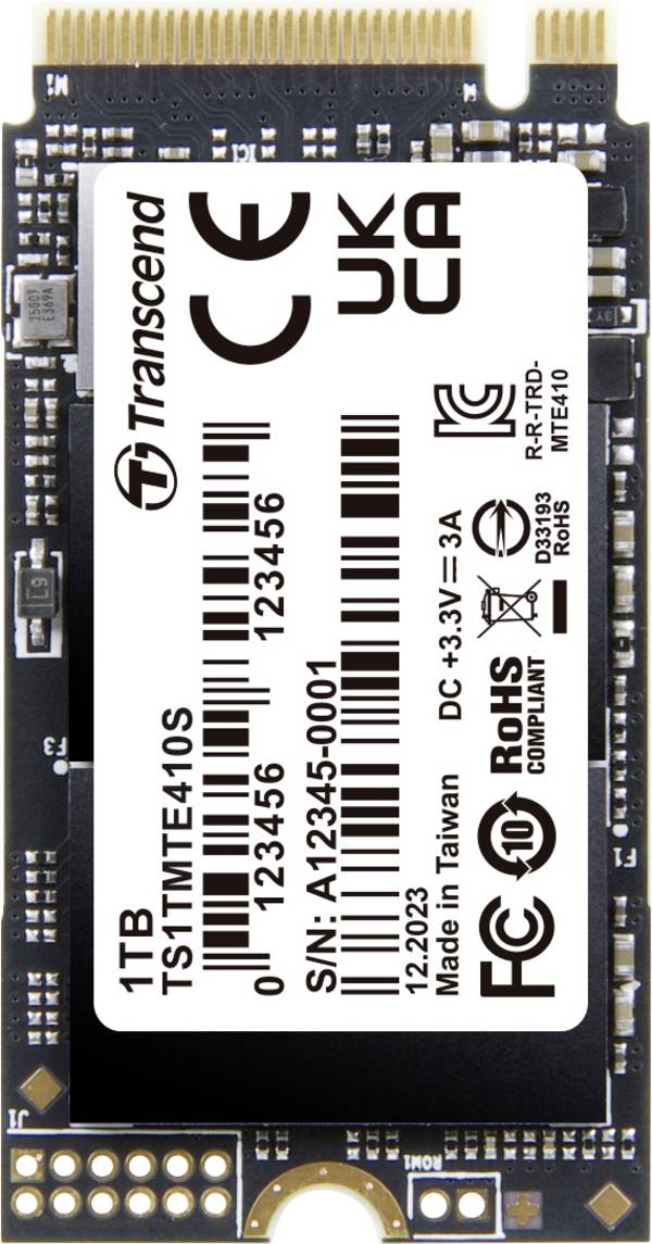 Transcend  1 TB M.2 SSD harde schijf PCIe NVMe 4.0 x4 Retail TS1TMTE410S