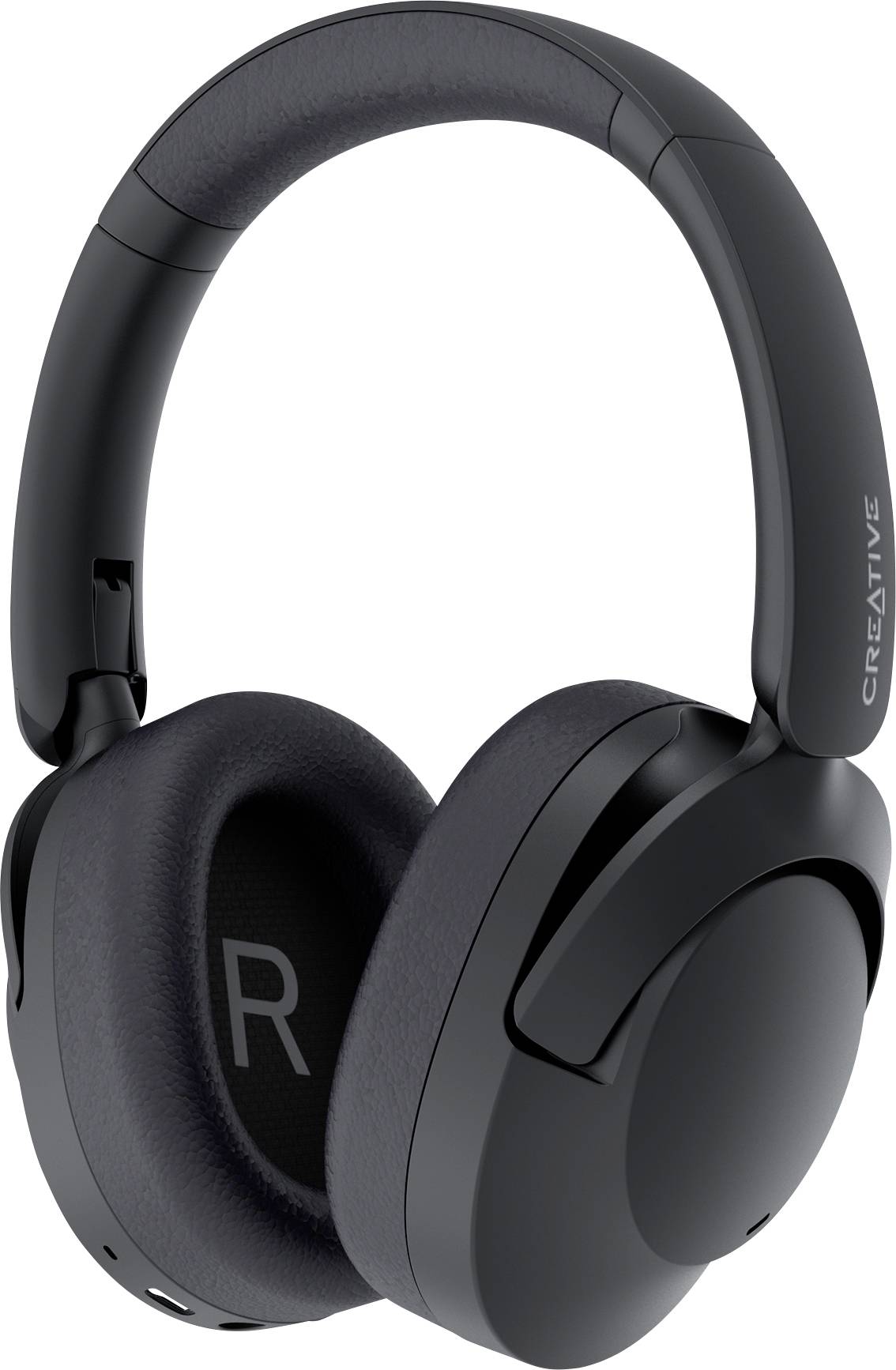 Creative LABS Kopfhörer On Ear headset Bluetooth Stereo Zwart Noise Cancelling Volumeregeling, Microfoon uitschakelbaar (mute) Mobiele telefoon