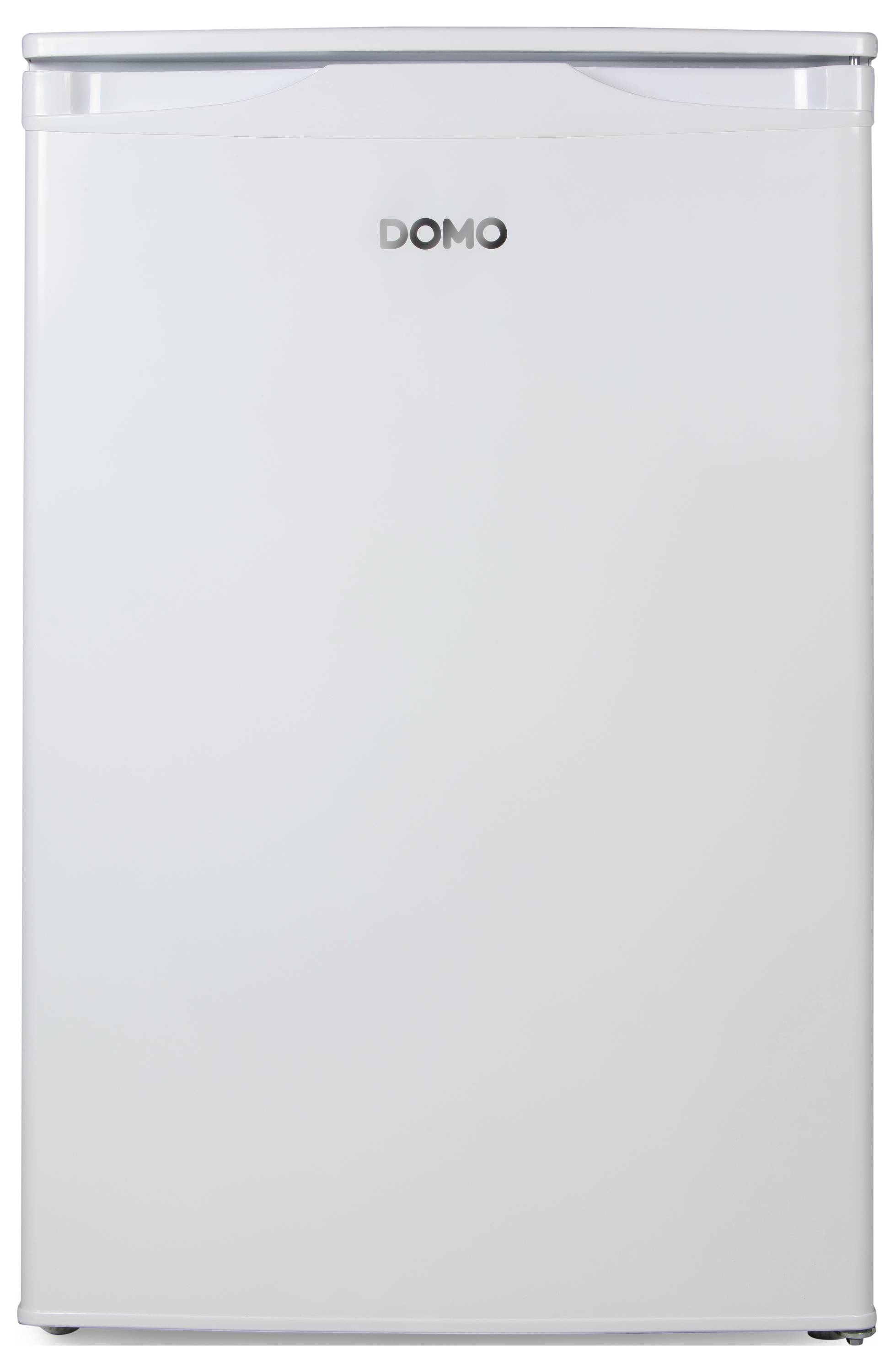 Een witte koelkast van het merk Domo.