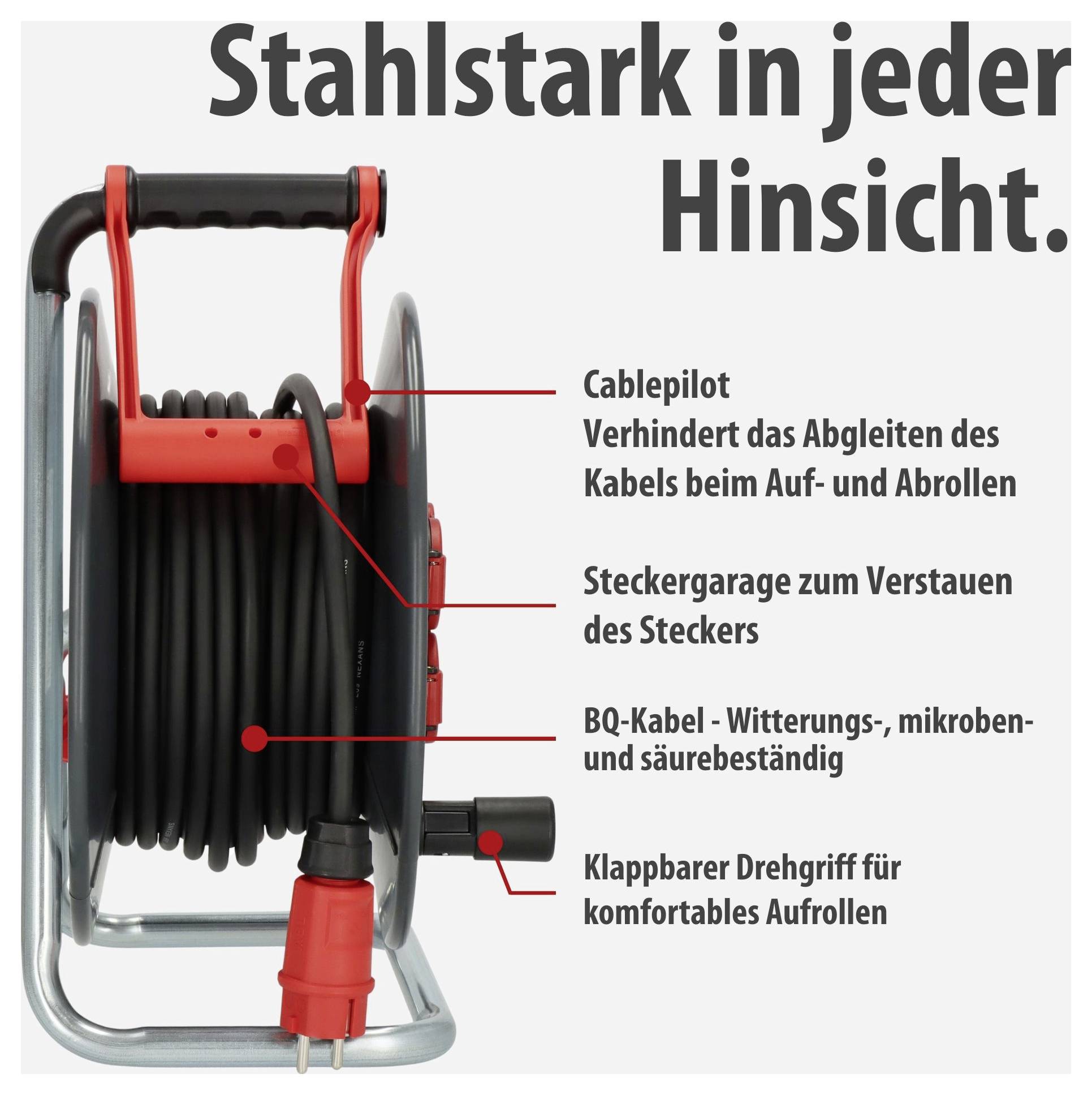 Brennenstuhl 9191250110 Kabelhaspel 25 m Zwart Randaarde stekker-4
