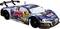 Racewagen met prominente sponsorlogo's, sportief design, grote spoilers en racenummer '7' op de voorruit.