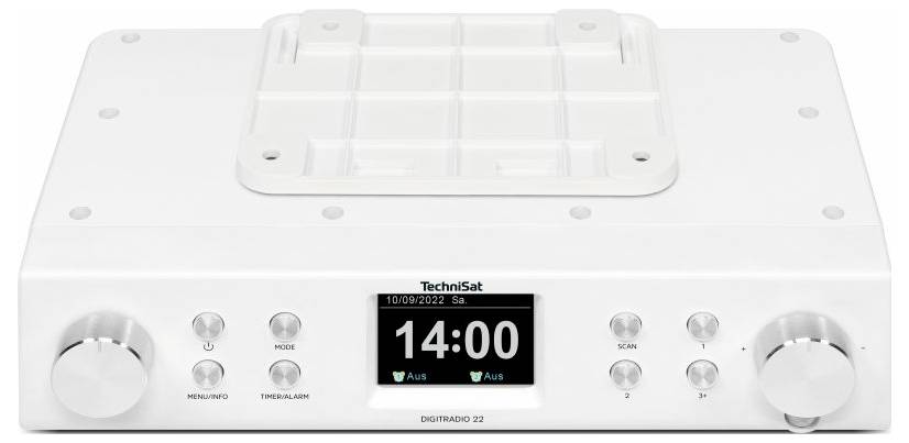 TechniSat DIGITRADIO 22 Onderbouwradio DAB+, VHF (FM) Bluetooth, DAB+, FM Wekfunctie Wit-1