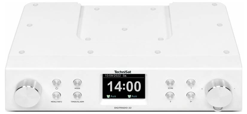 TechniSat DIGITRADIO 22 Onderbouwradio DAB+, VHF (FM) Bluetooth, DAB+, FM Wekfunctie Wit-2