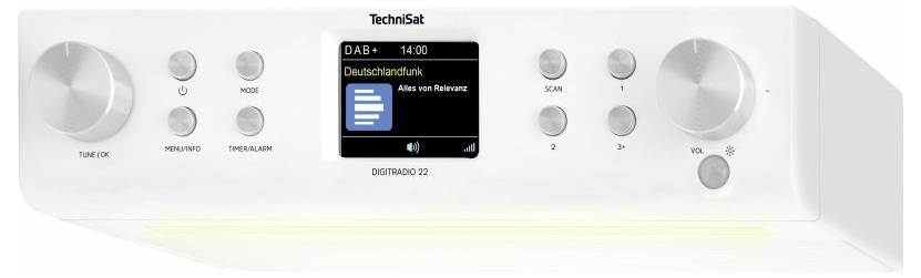 TechniSat DIGITRADIO 22 Onderbouwradio DAB+, VHF (FM) Bluetooth, DAB+, FM Wekfunctie Wit-4