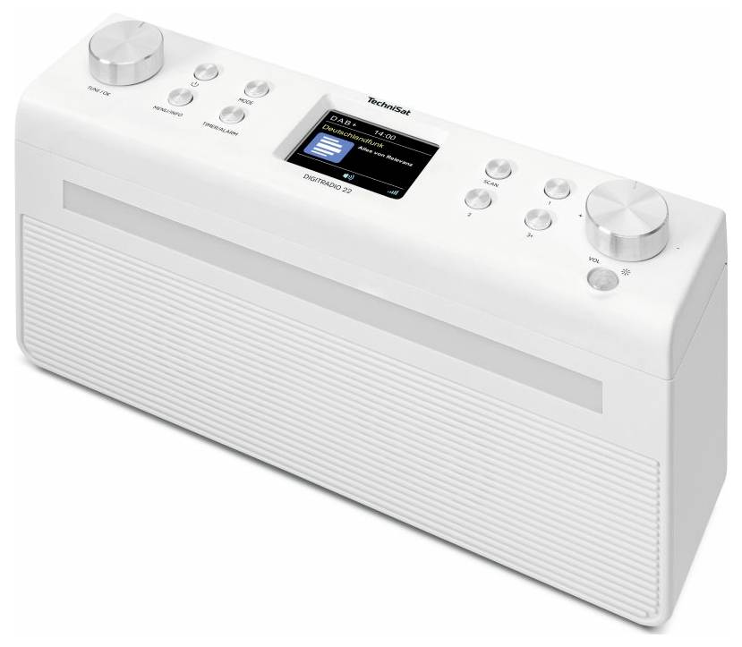 TechniSat DIGITRADIO 22 Onderbouwradio DAB+, VHF (FM) Bluetooth, DAB+, FM Wekfunctie Wit-8