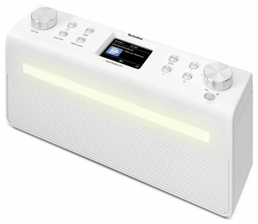 TechniSat DIGITRADIO 22 Onderbouwradio DAB+, VHF (FM) Bluetooth, DAB+, FM Wekfunctie Wit-9