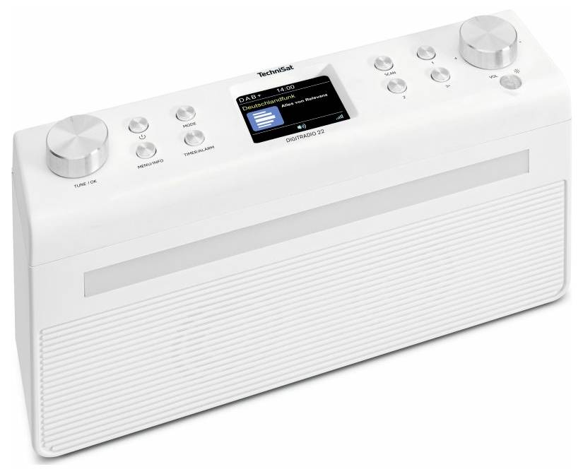 TechniSat DIGITRADIO 22 Onderbouwradio DAB+, VHF (FM) Bluetooth, DAB+, FM Wekfunctie Wit-10