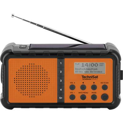 TechniSat TECHNIRADIO SOLAR 2 Radio DAB+, VHF (FM) USB Zonnepaneel, Handslinger, Zaklamp, Oplaadbaar, Spatwaterbestendig-0