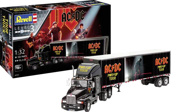 Revell 07731 AC/DC Tour Truck & Trailer „Power Up“ Vrachtwagen (bouwpakket) 1:32