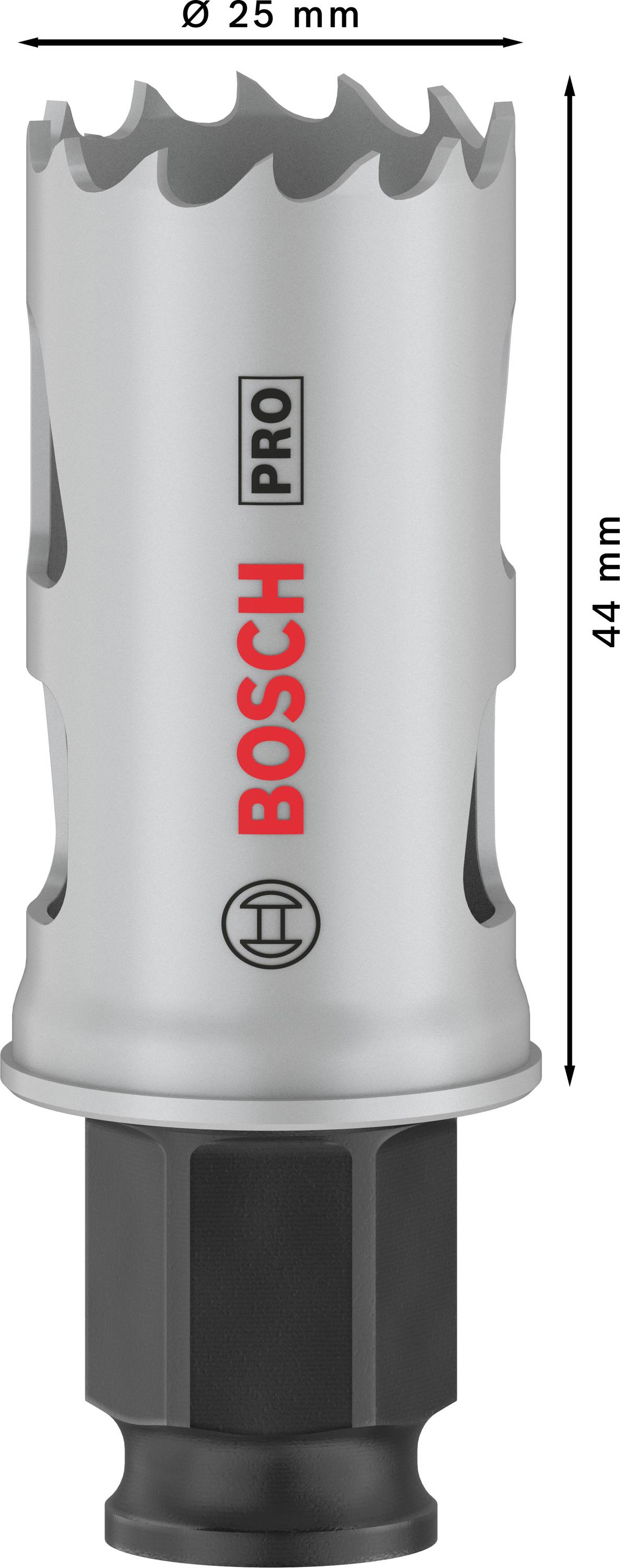 'Bosch Pro' gatenzaag, diameter 25 mm, lengte 44 mm.