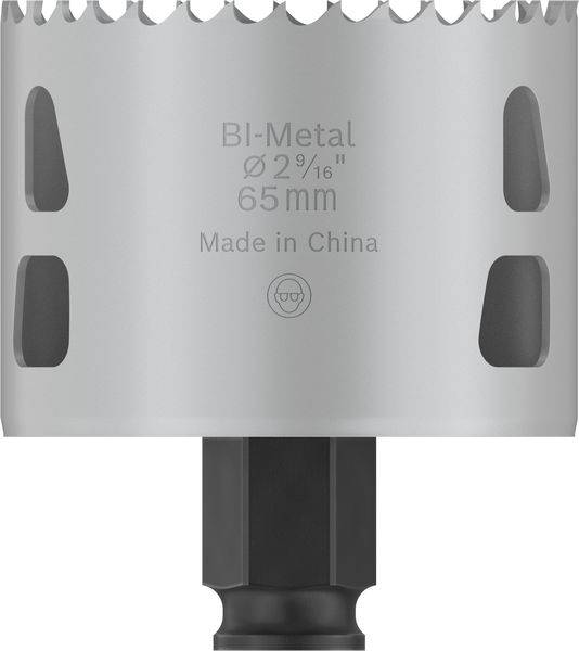Metaal-zaagkroon met opschrift 'Bi-Metal Ø29/16 65mm Made in China', geschikt voor nauwkeurige zaagwerkzaamheden.