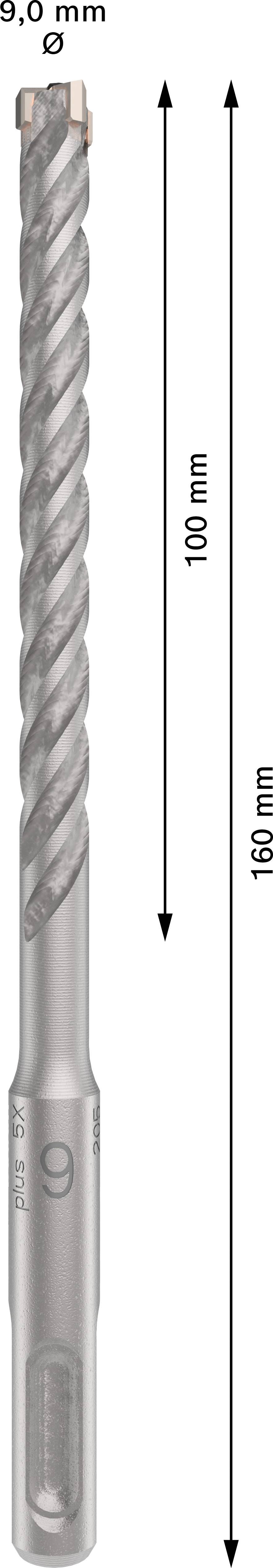 Boor met 8,0 mm diameter, 160 mm lengte, 100 mm werklengte.