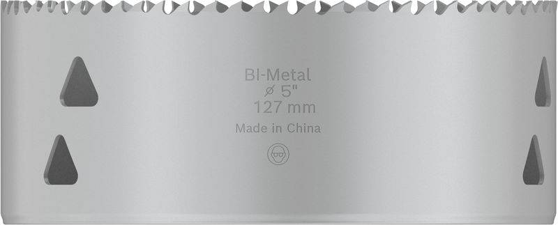 Zaagblad voor hekwerk, 'BI-Metal', diameter 127 mm, uit China.