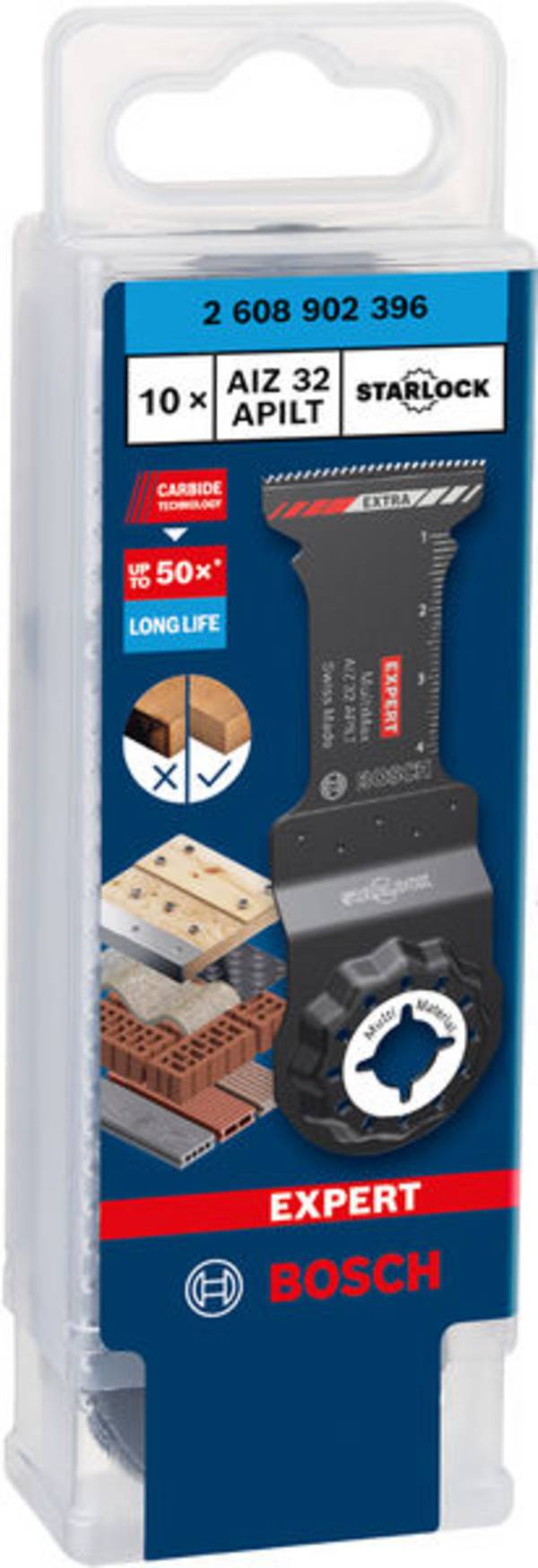 Bosch Accessories 2608902396 2608902396 Multitool Carbide    10 stuk(s)