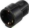 Sygonix SY-6629384 Koppeling met randaarde Polypropyleen (PP) 250 V/AC Zwart