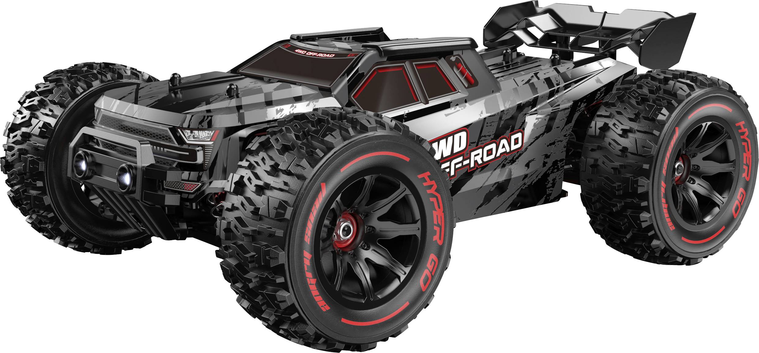 MJX Hyper GO Zwart, Goud Brushless 1:14 RC auto Elektro Truggy 4WD RTR 2,4 GHz Incl. accu en lader, Incl. extra chassis