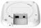 De onderkant van een witte WLAN-access point met resetknop en aansluitingen voor LAN en stroomkabel.