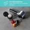 'Nespresso-compatibele capsules en houders op grijze oppervlakte. Tekst: 2 in 1 espressomaling of Nespresso-compatibele capsules.'